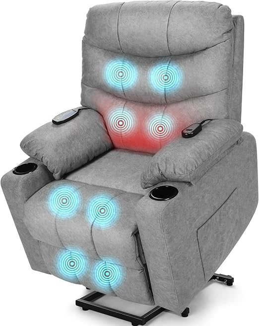 Power Lift Recliner Chair with Massage and Heat