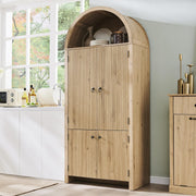71" Tall Arched Kitchen Pantry Storage Cabinet