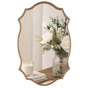 Vintage Gold Wall Mirror 20x30 Octagonal Metal Frame