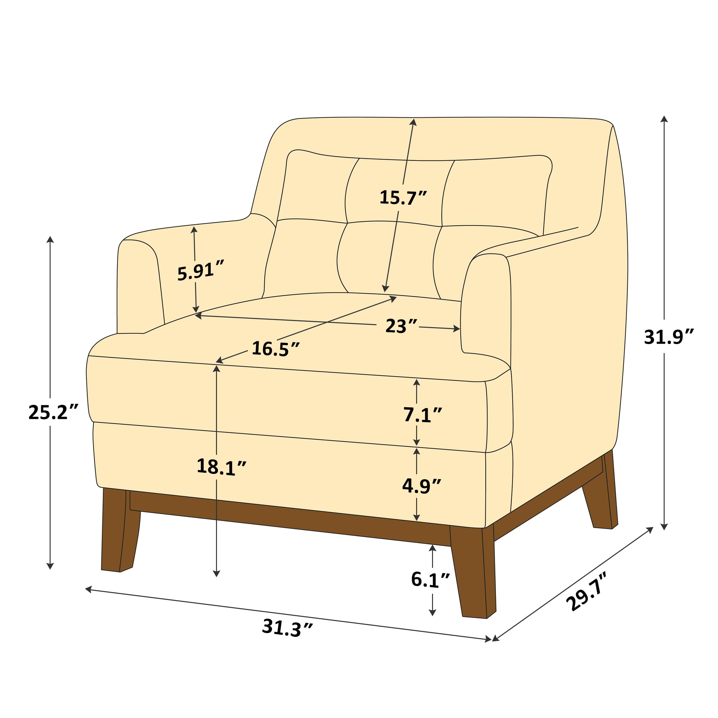 White Sherpa Accent Chair with Cushion