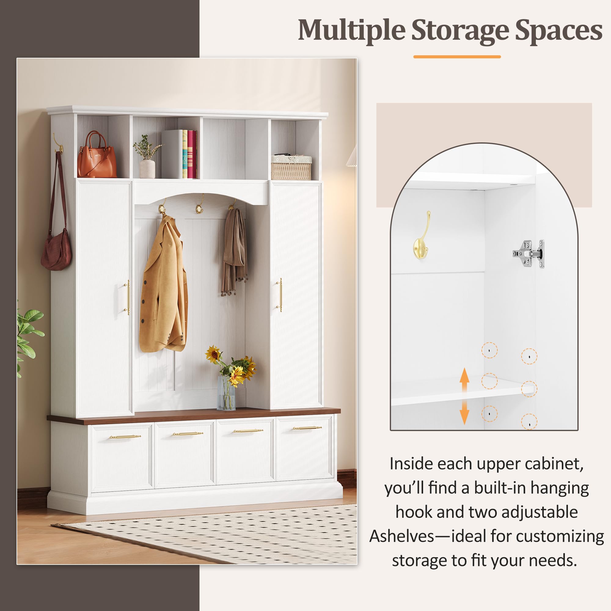 Hall Tree with Storage Bench