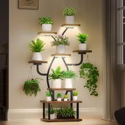 8-Tiered Indoor Plant Stand with Grow Light