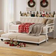 Twin Daybed with Trundle and Charging Station