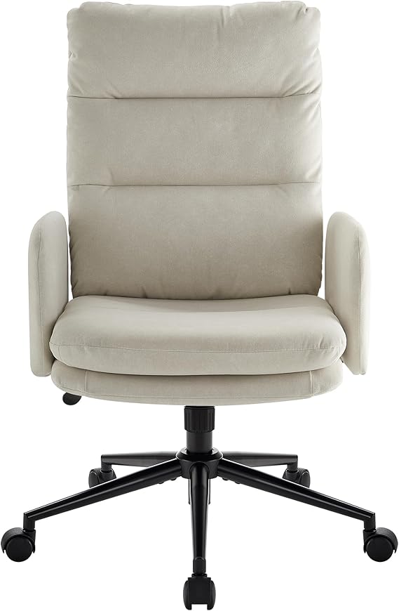 High-Back Upholstered Office Chair with Adjustable Armrests