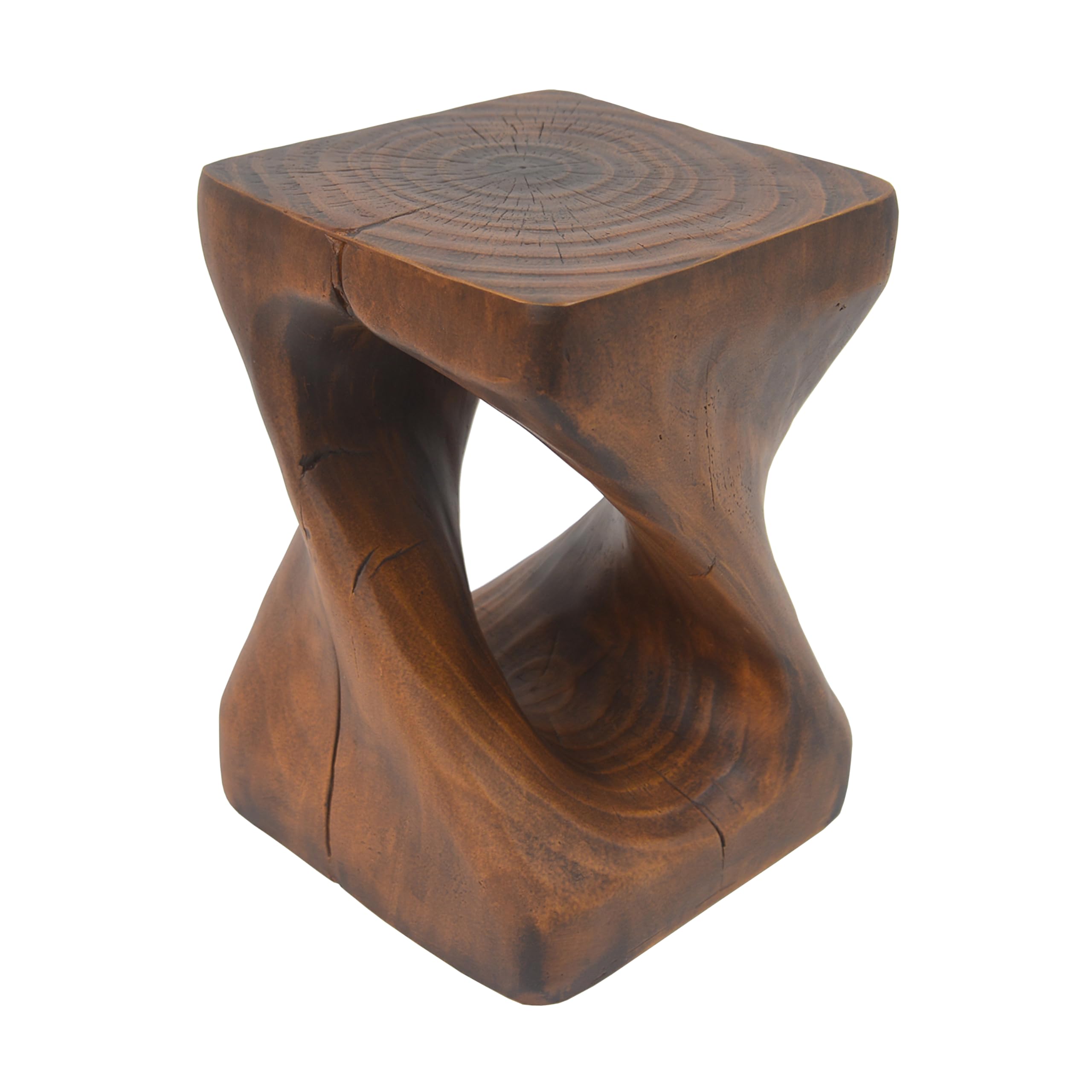 Twist Shape Accent Side Table - Modern Pedestal End Table