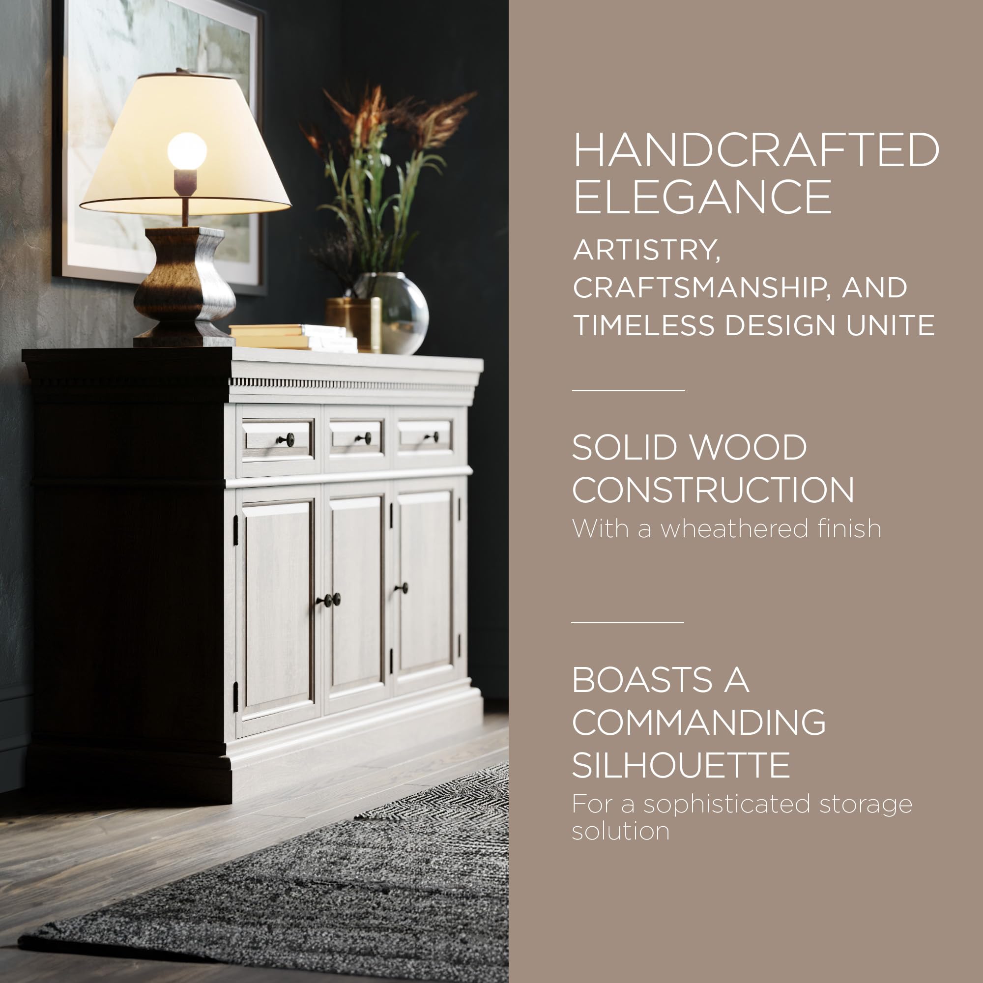 Traditional Wooden Sideboard Buffet Server