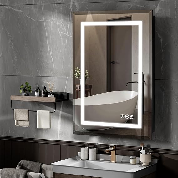 16x24 LED Lighted Bathroom Medicine Cabinet with Mirror