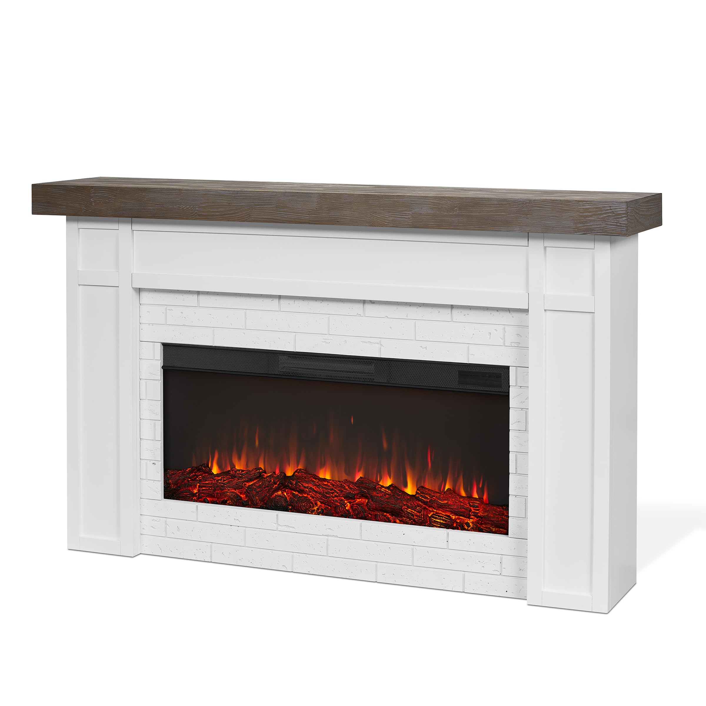 Cravenhall Landscape Electric Fireplace with Mantel