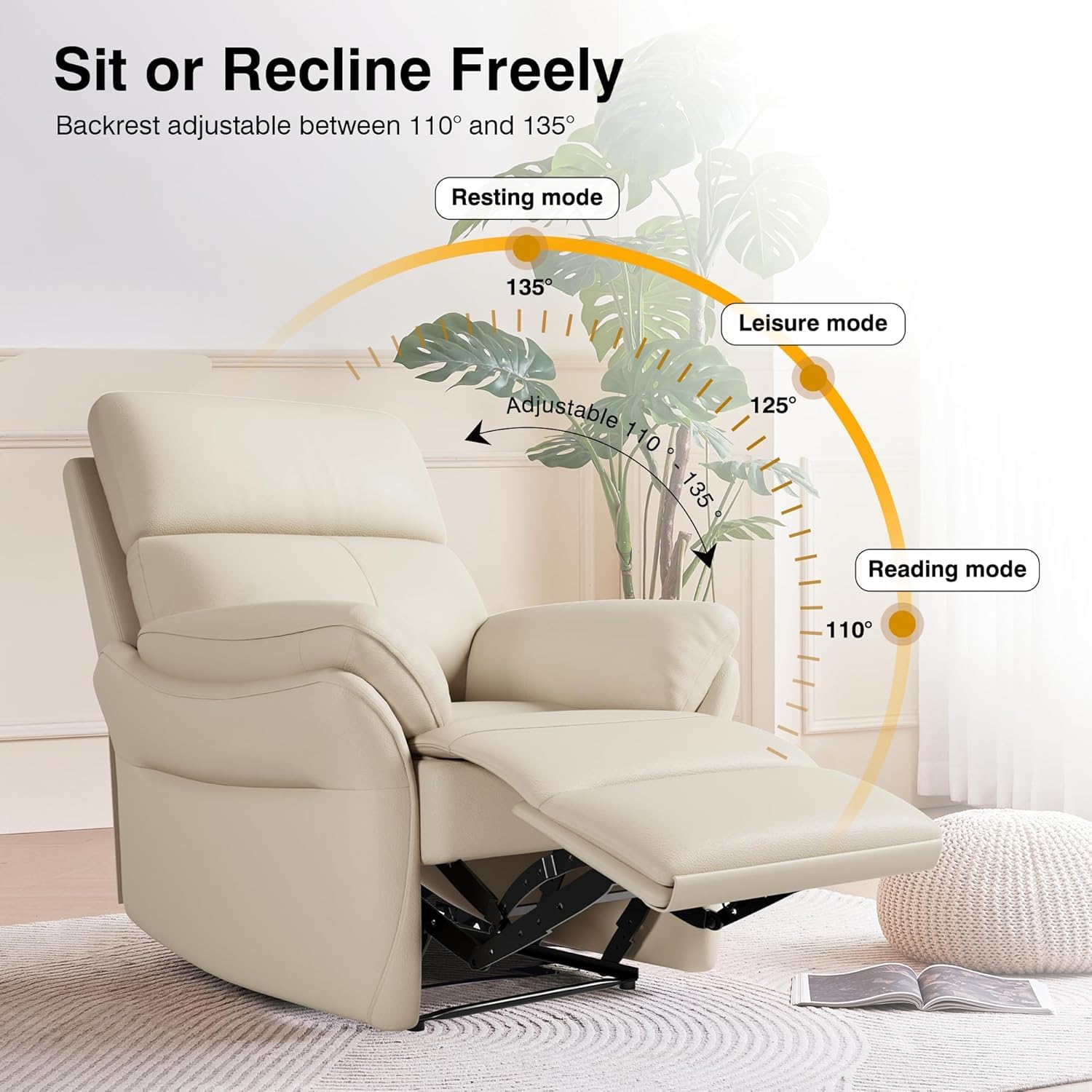 Genuine Leather Recliner Chair