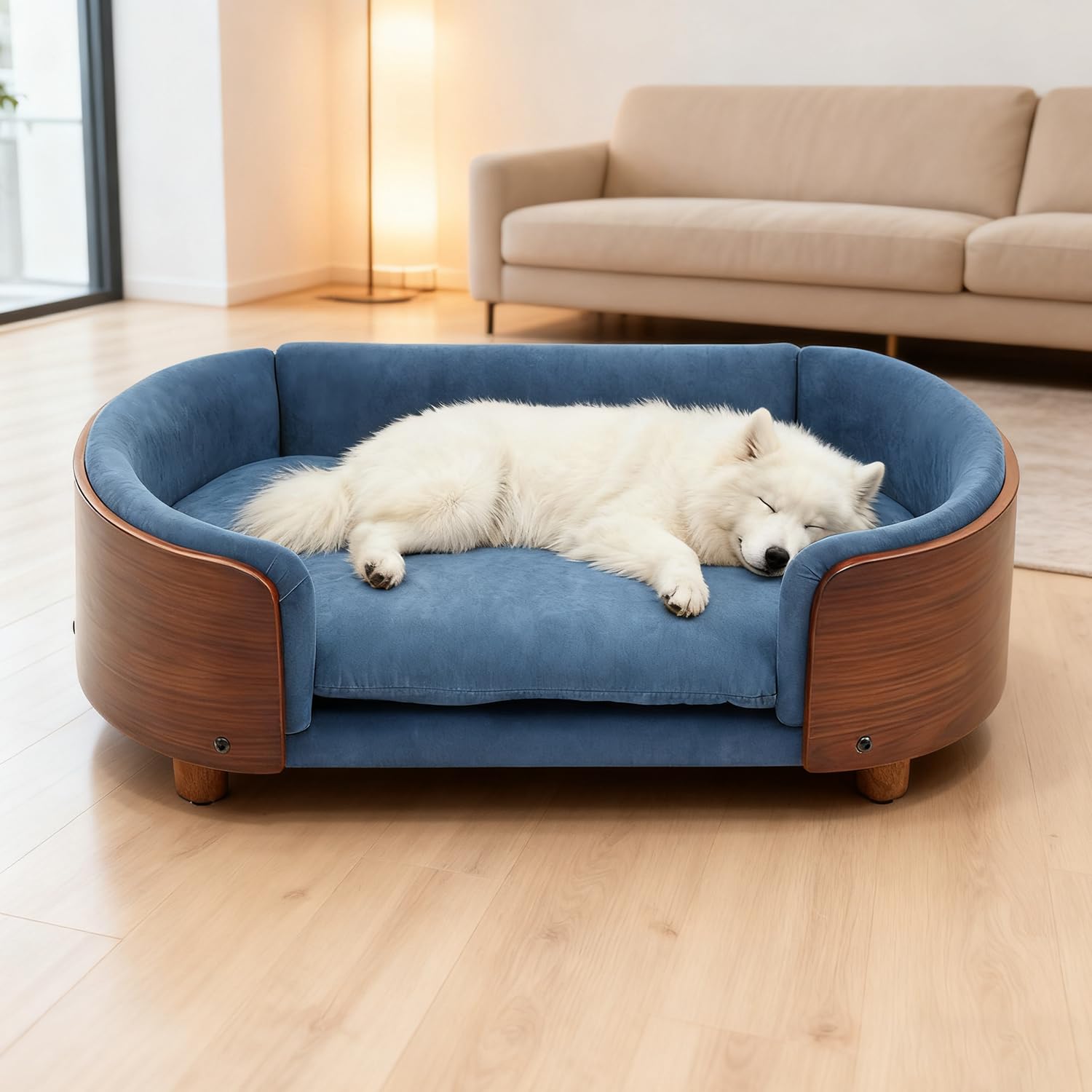 Elevated Dog Sofa Bed with Washable Cover - Small
