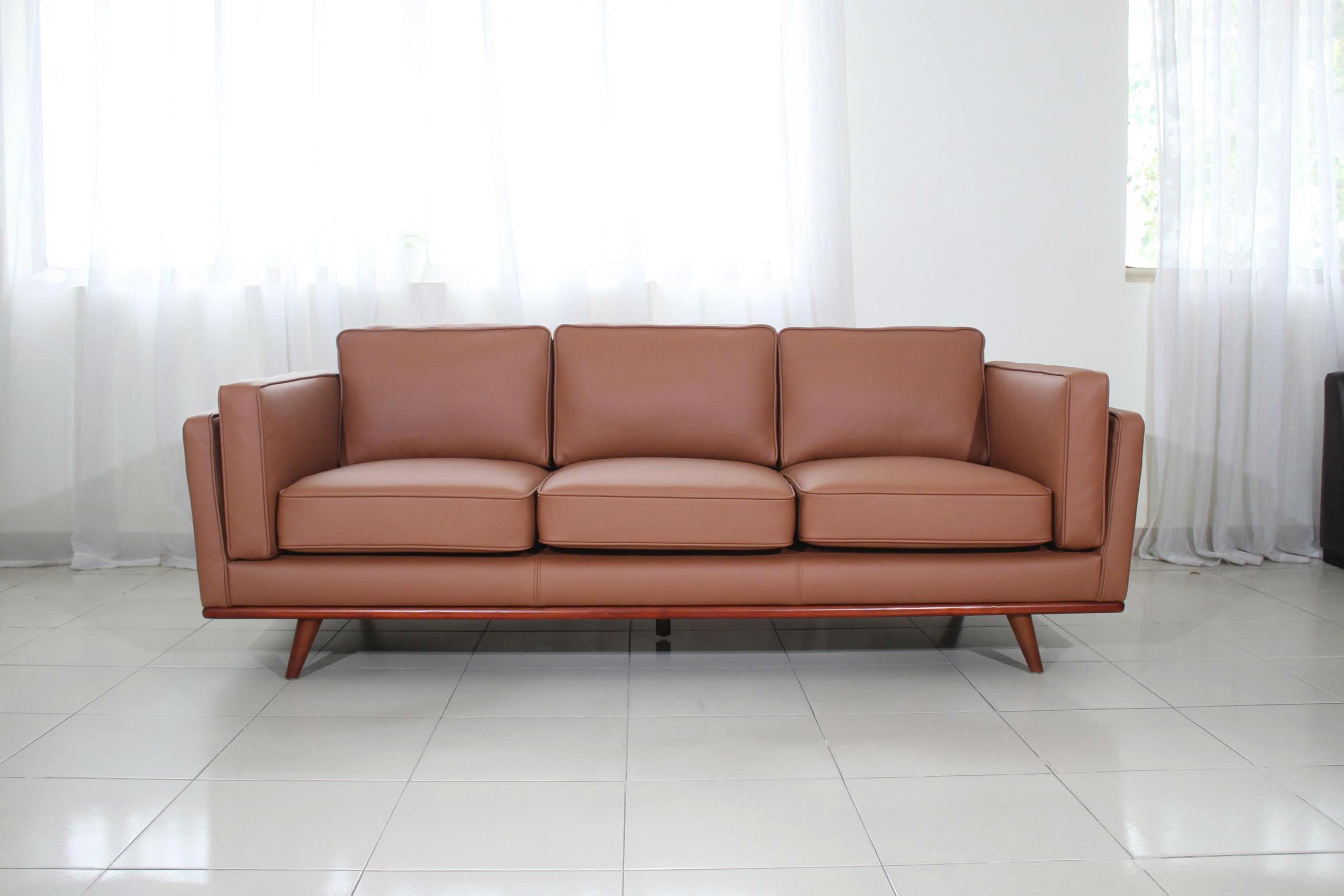 Italian Leather Sofa 89 Inch