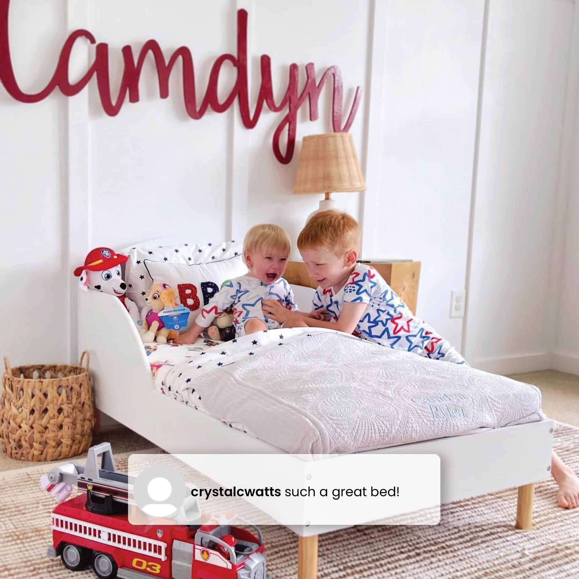 Reese Wood Toddler Bed with Guardrails