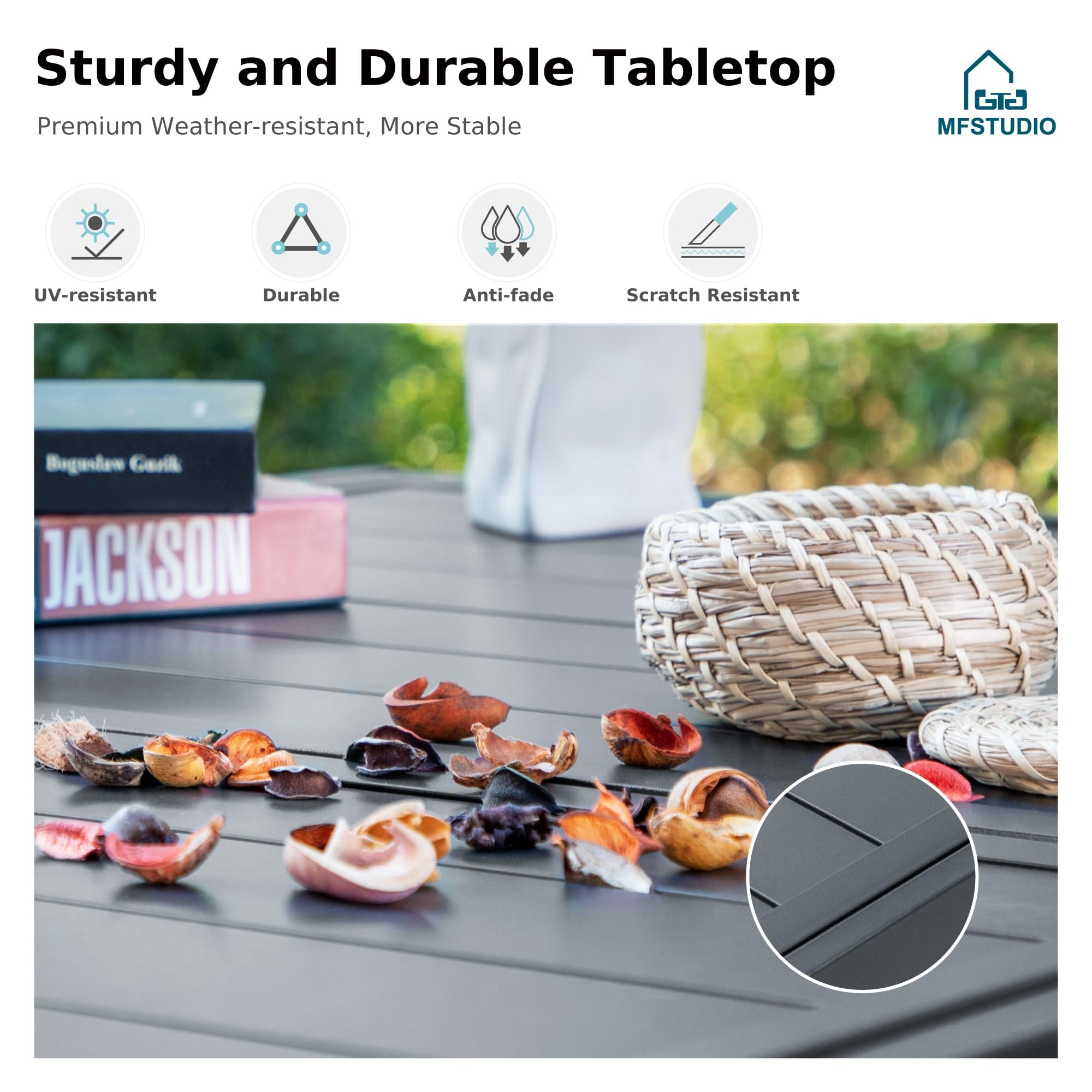 9-Piece Expandable Patio Dining Set