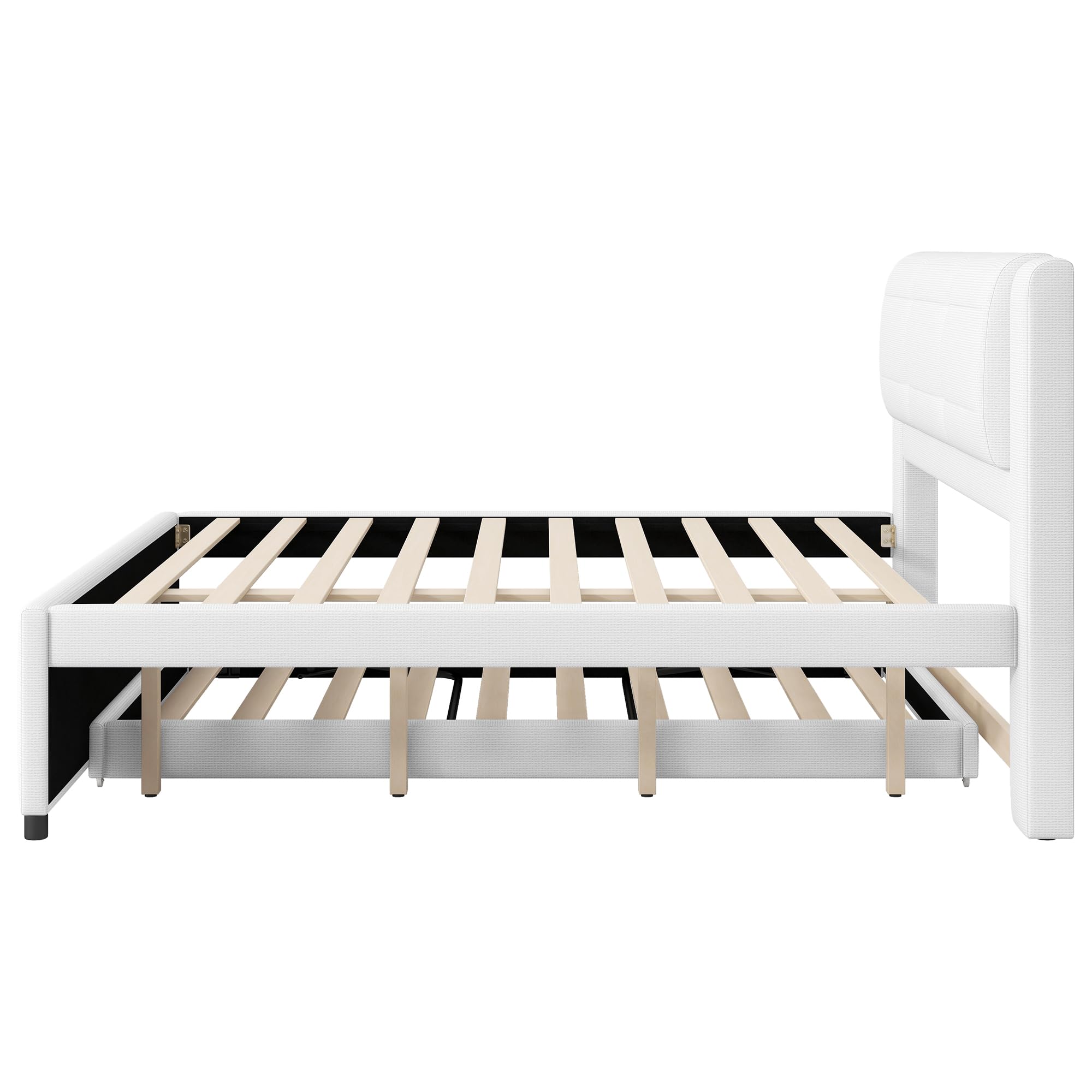 Full Size Upholstery Platform Bed with Trundle