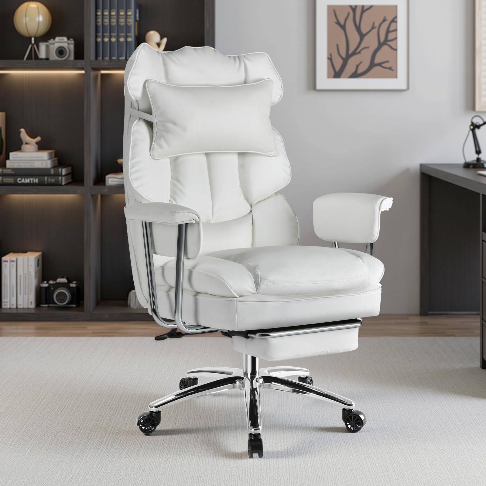 Ergonomic Executive Office Chair with Footrest
