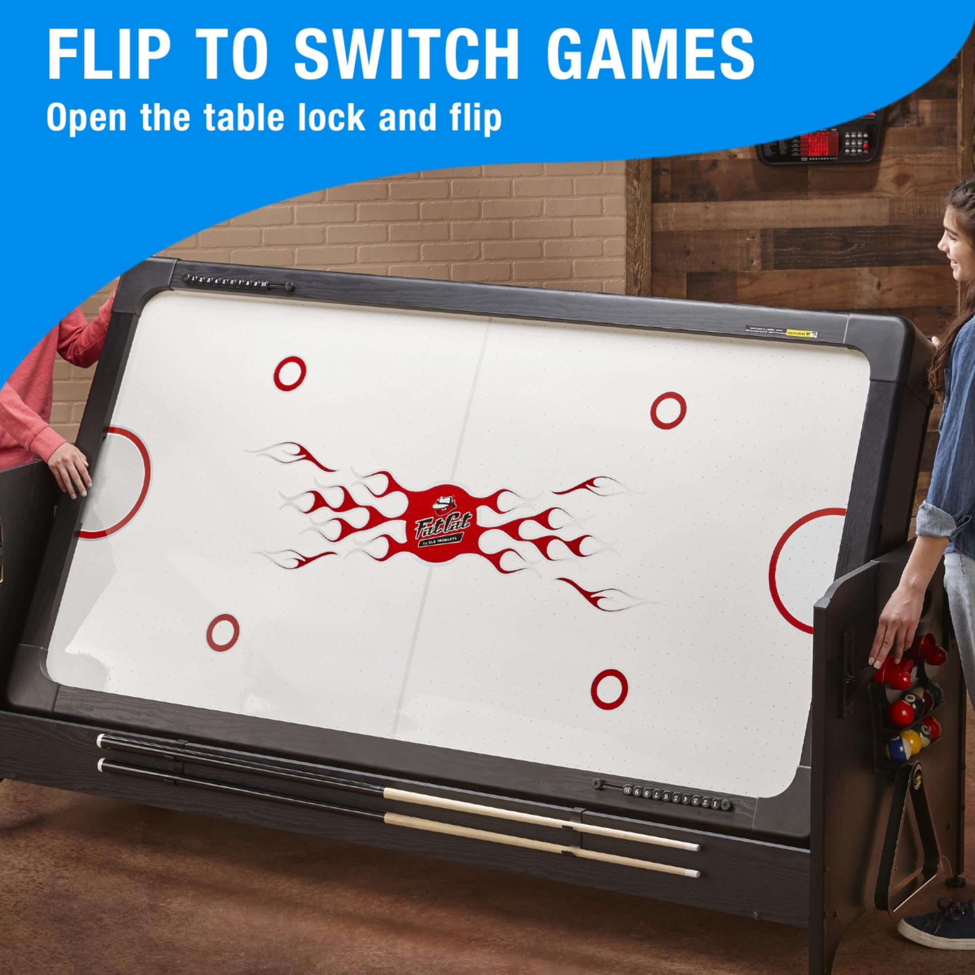3-in-1 Multi-Game Table - Air Hockey, Billiards, Table Tennis