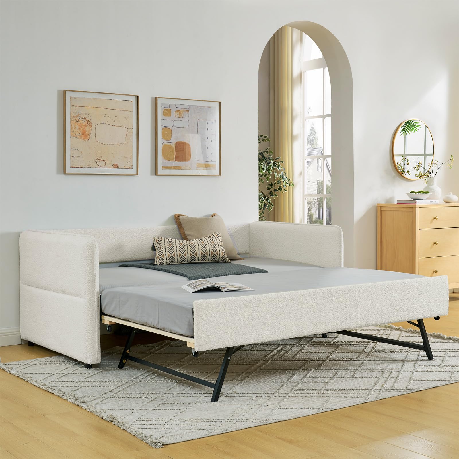 Twin Size Daybed with Pop-Up Trundle