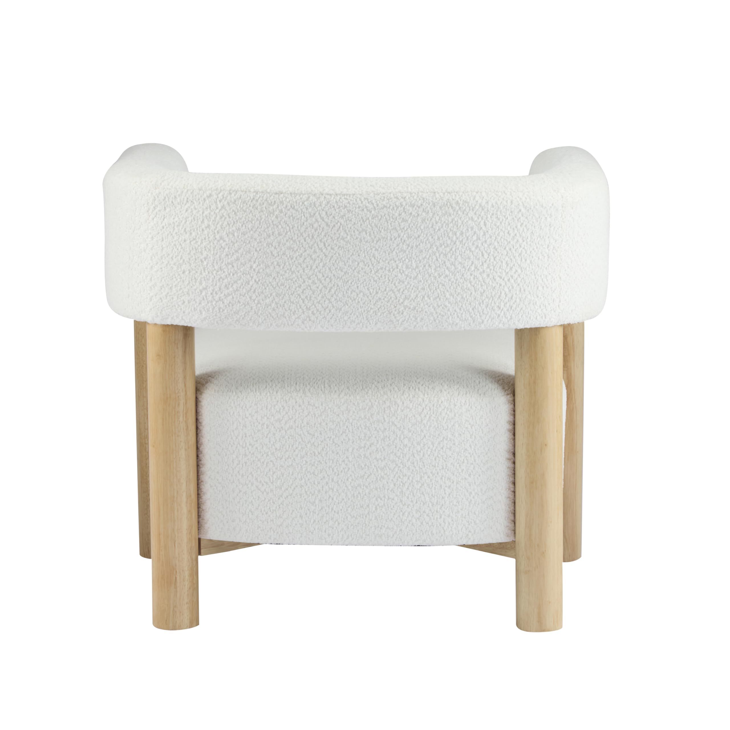 Boucle Accent Chair with Round Backrest