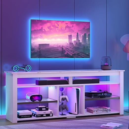63" LED TV Stand with Gaming Storage