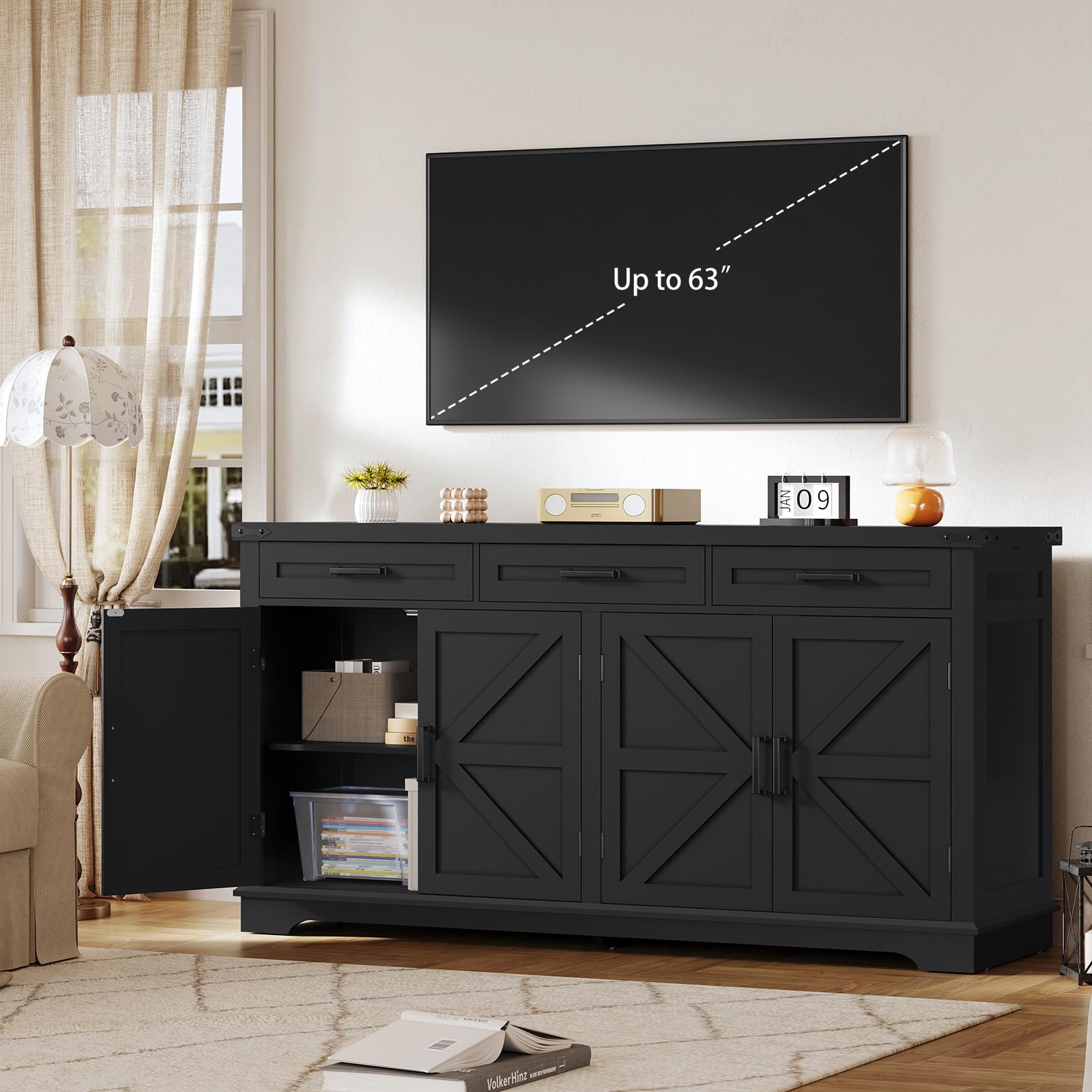 61" Buffet Cabinet with Drawers