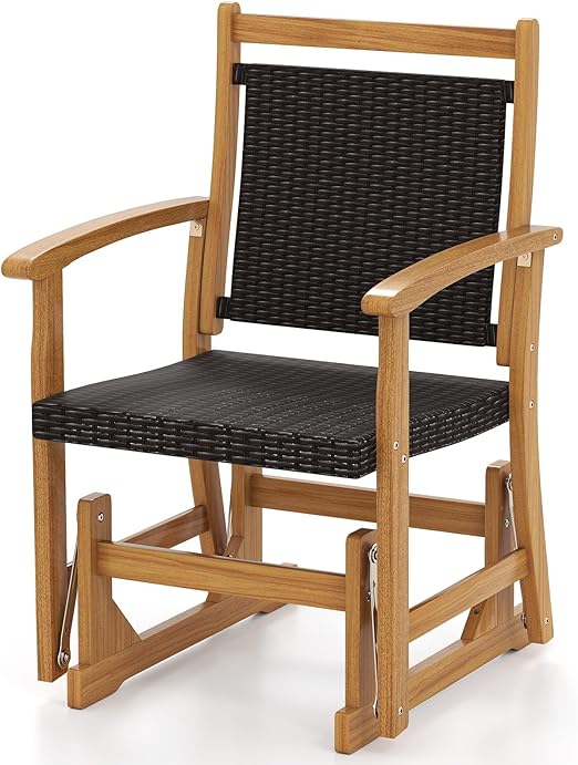 2-Person Wooden Outdoor Glider Bench