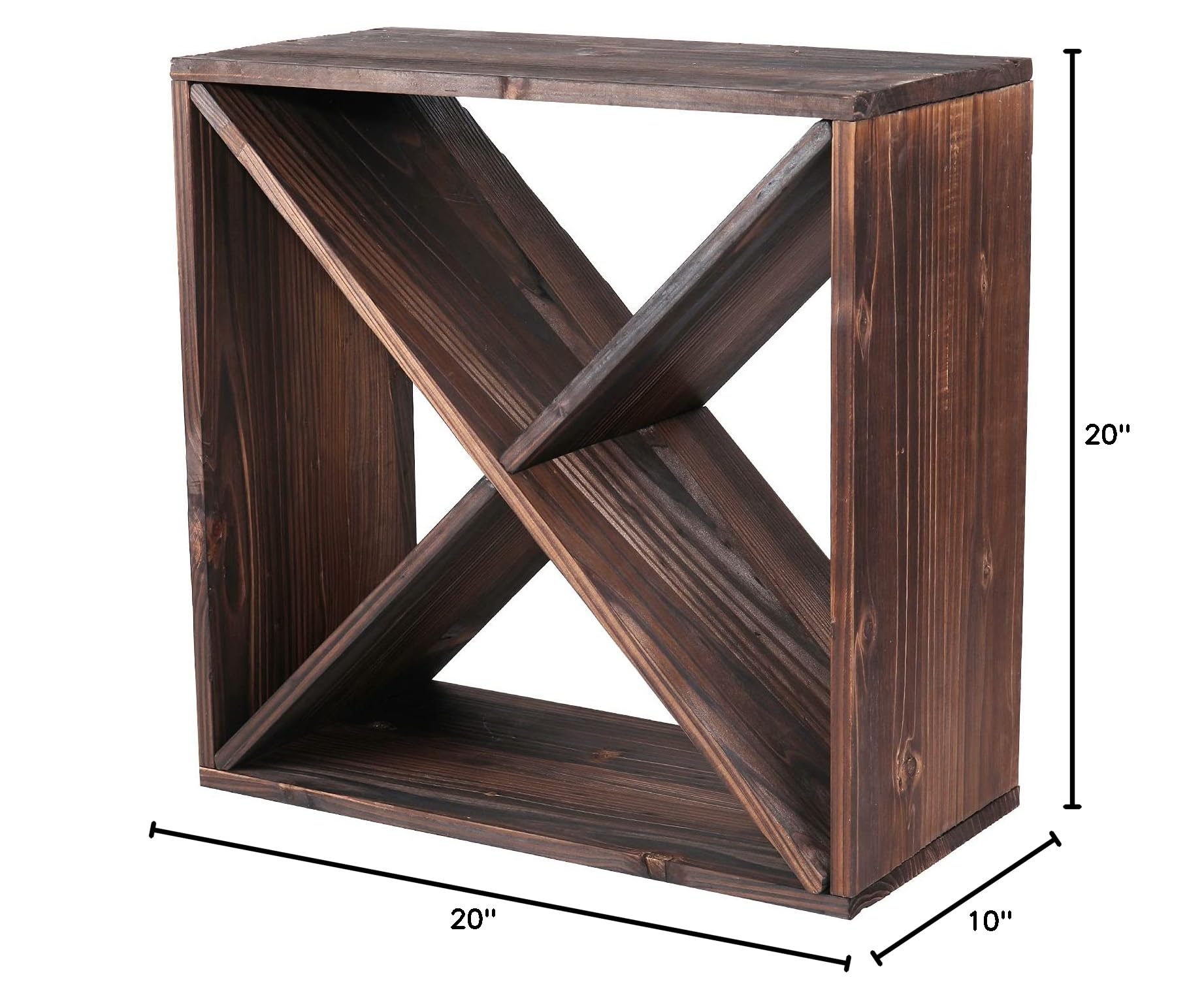 48-Bottle Wooden Wine Rack Countertop Storage