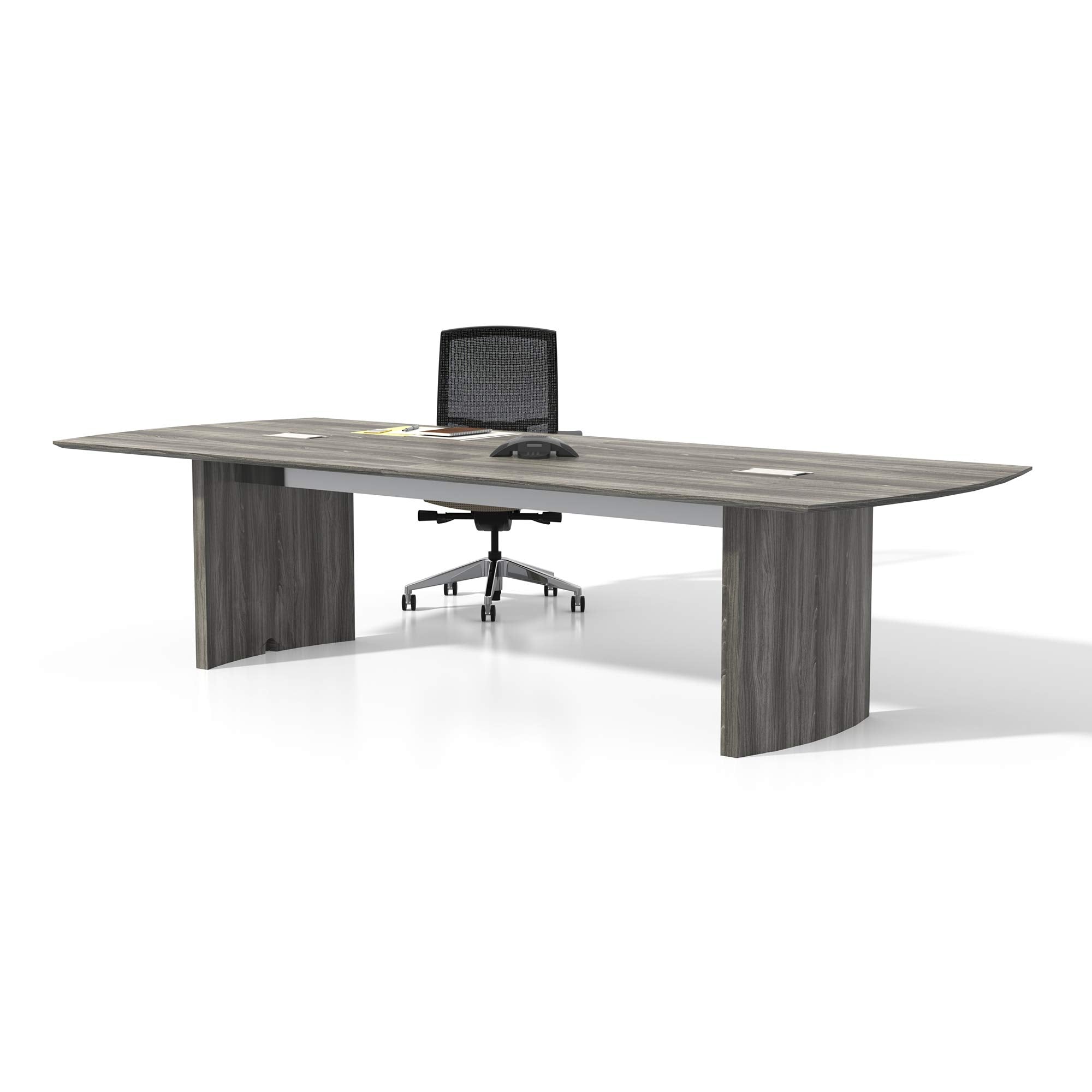 10-Foot Conference Table Gray Steel