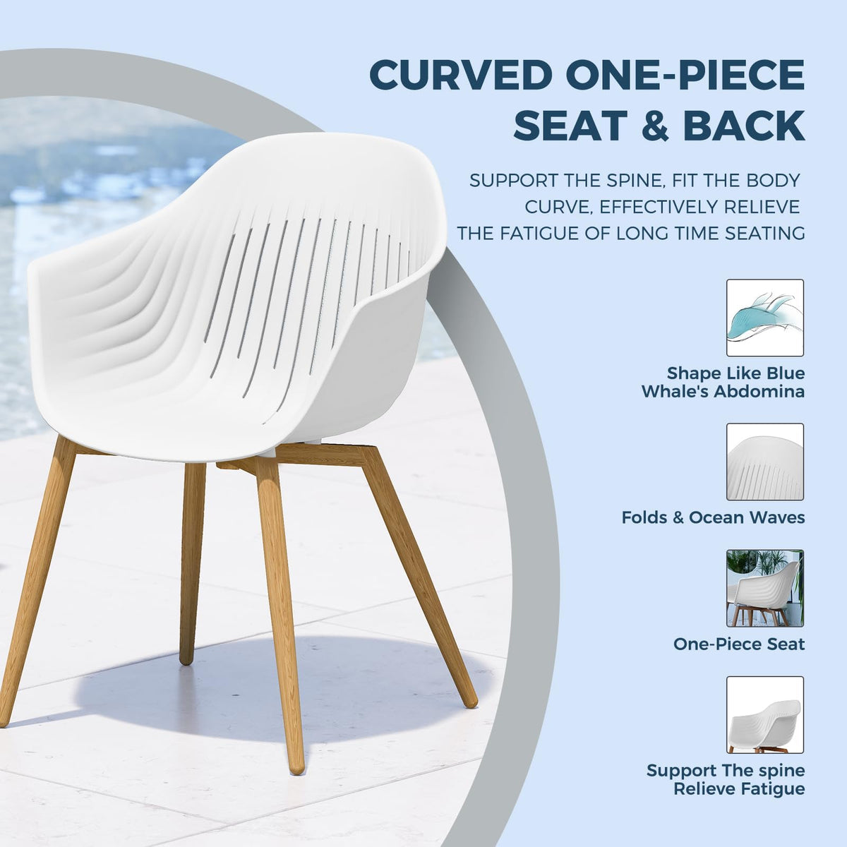 7-Piece Outdoor Dining Set with Recycled Plastic Chairs