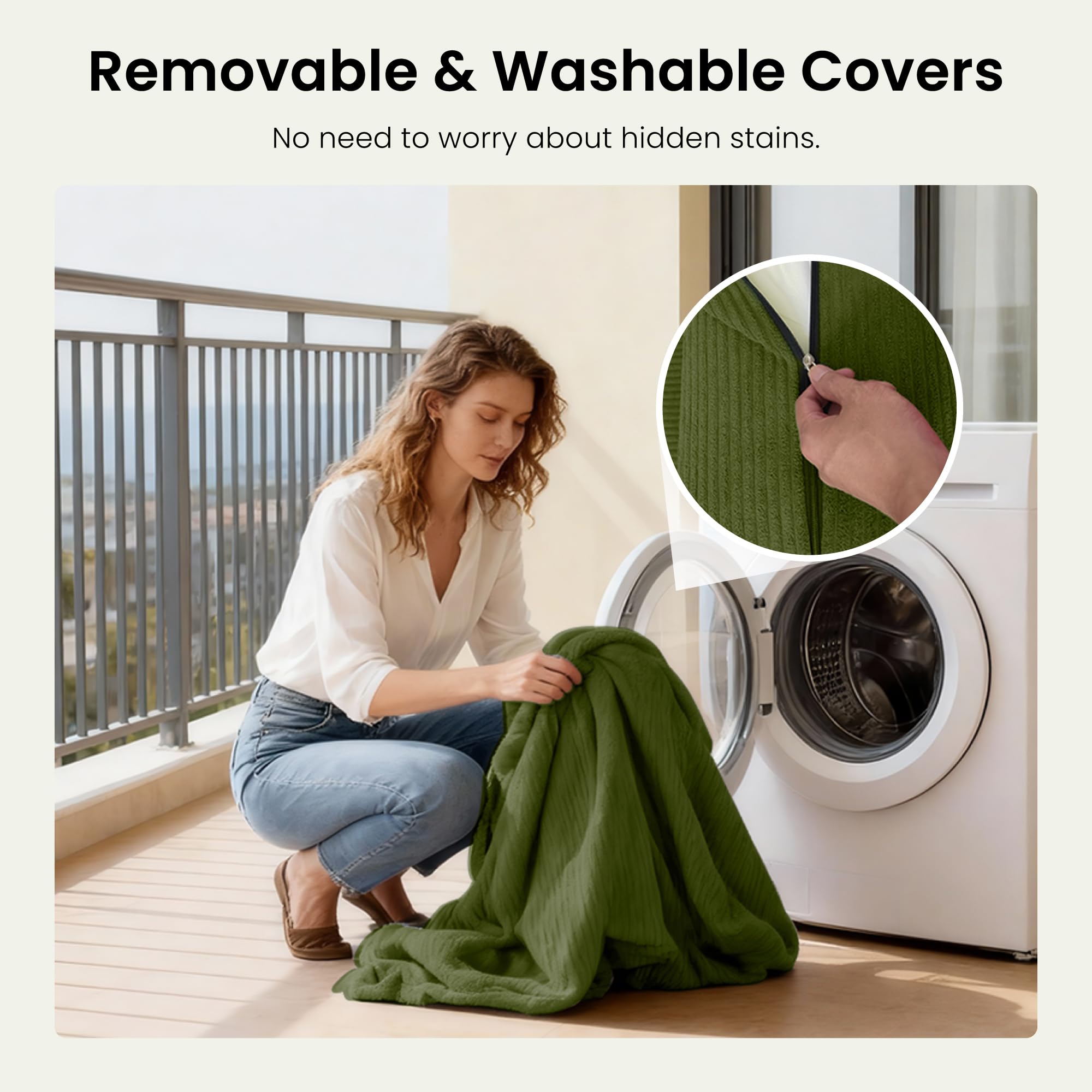 78.8" Convertible Sofa Bed with Storage Pocket