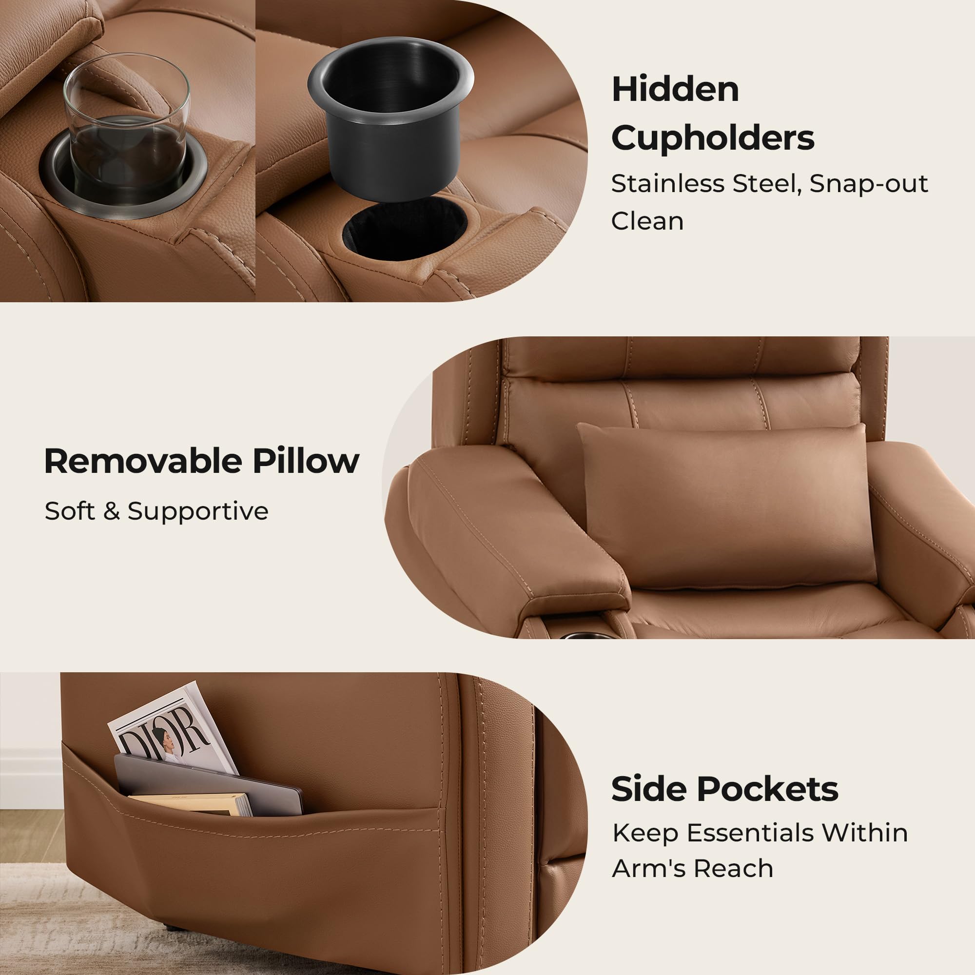 Power Lift Recliner Chair with Heat and Massage