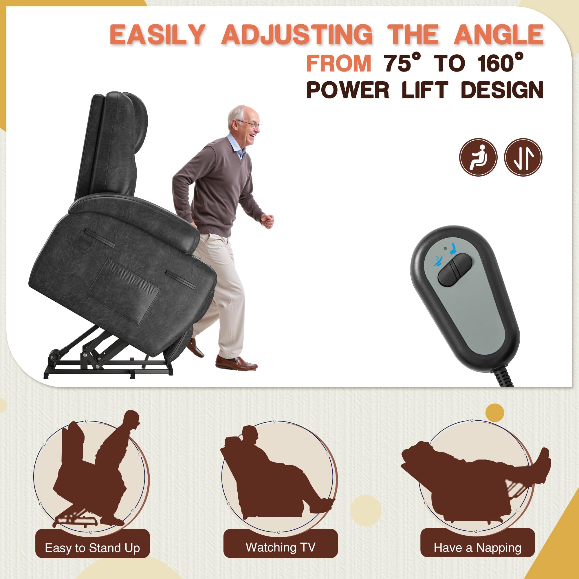 Power Lift Recliner Chair with Massage