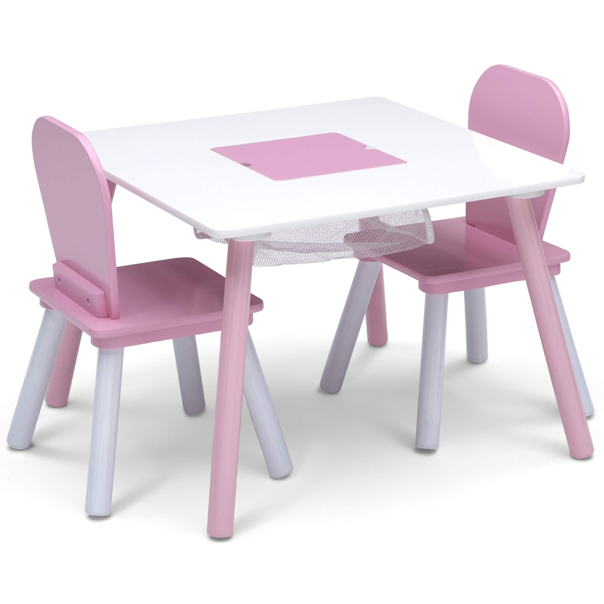 4-Piece Toddler Playroom Set with Table, Chairs & Toy Organizer