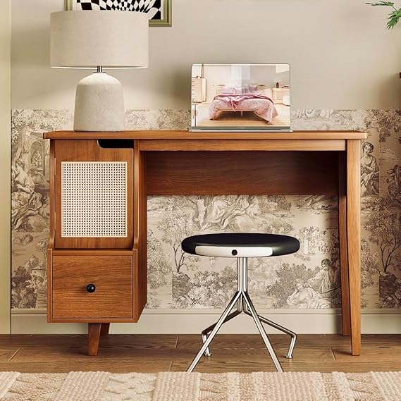 Mid-Century Modern Writing Desk with Drawer