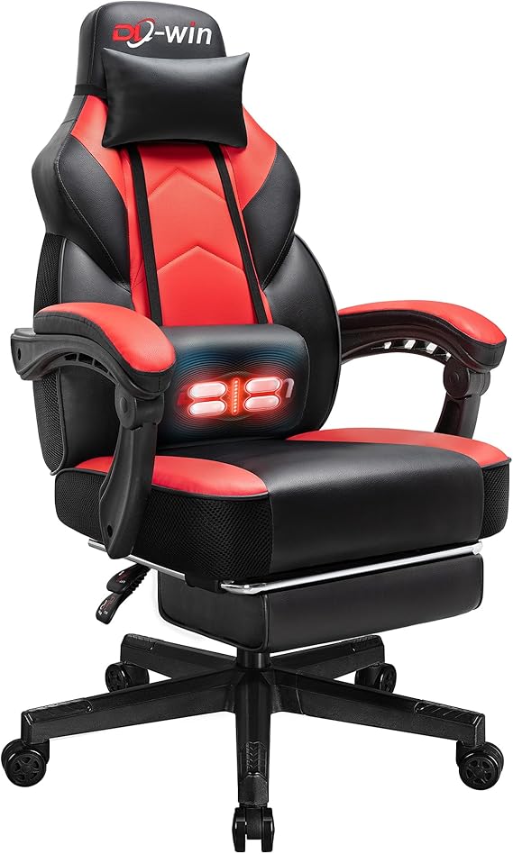 Ergonomic Gaming Chair with Footrest