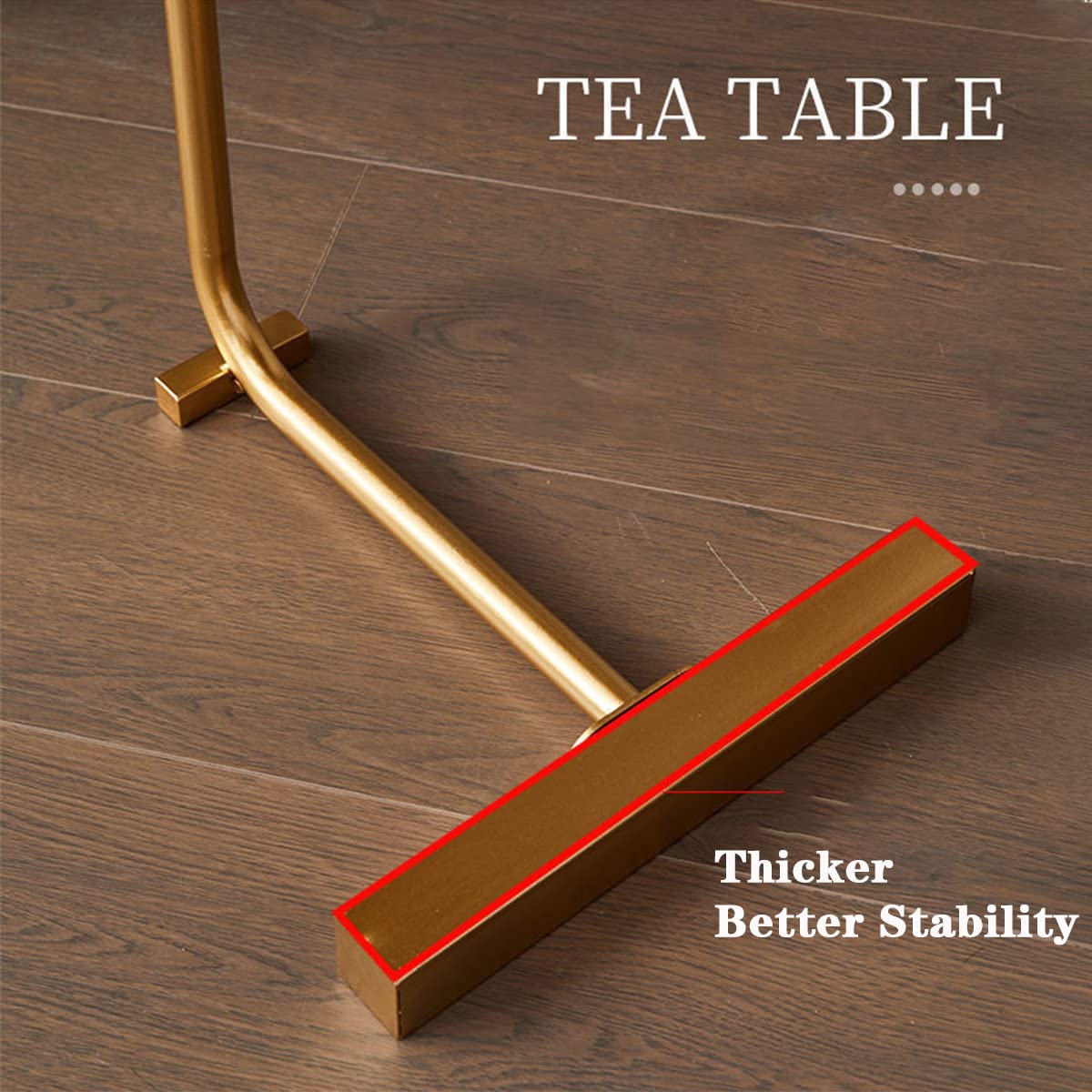 Small C-Shaped Side Table with Round Top