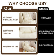 Upholstered Human Dog Bed for Adults with 5 Adjustable Positions