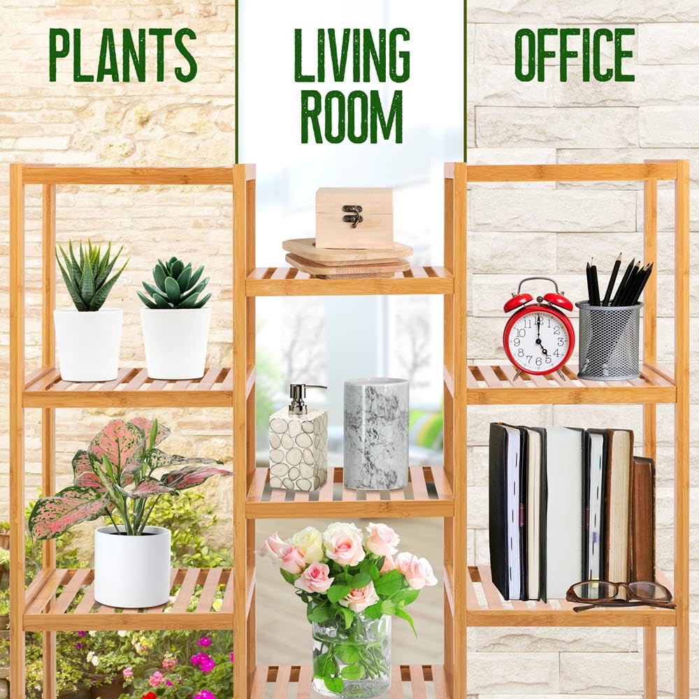 9 Tier Bamboo Plant Stand