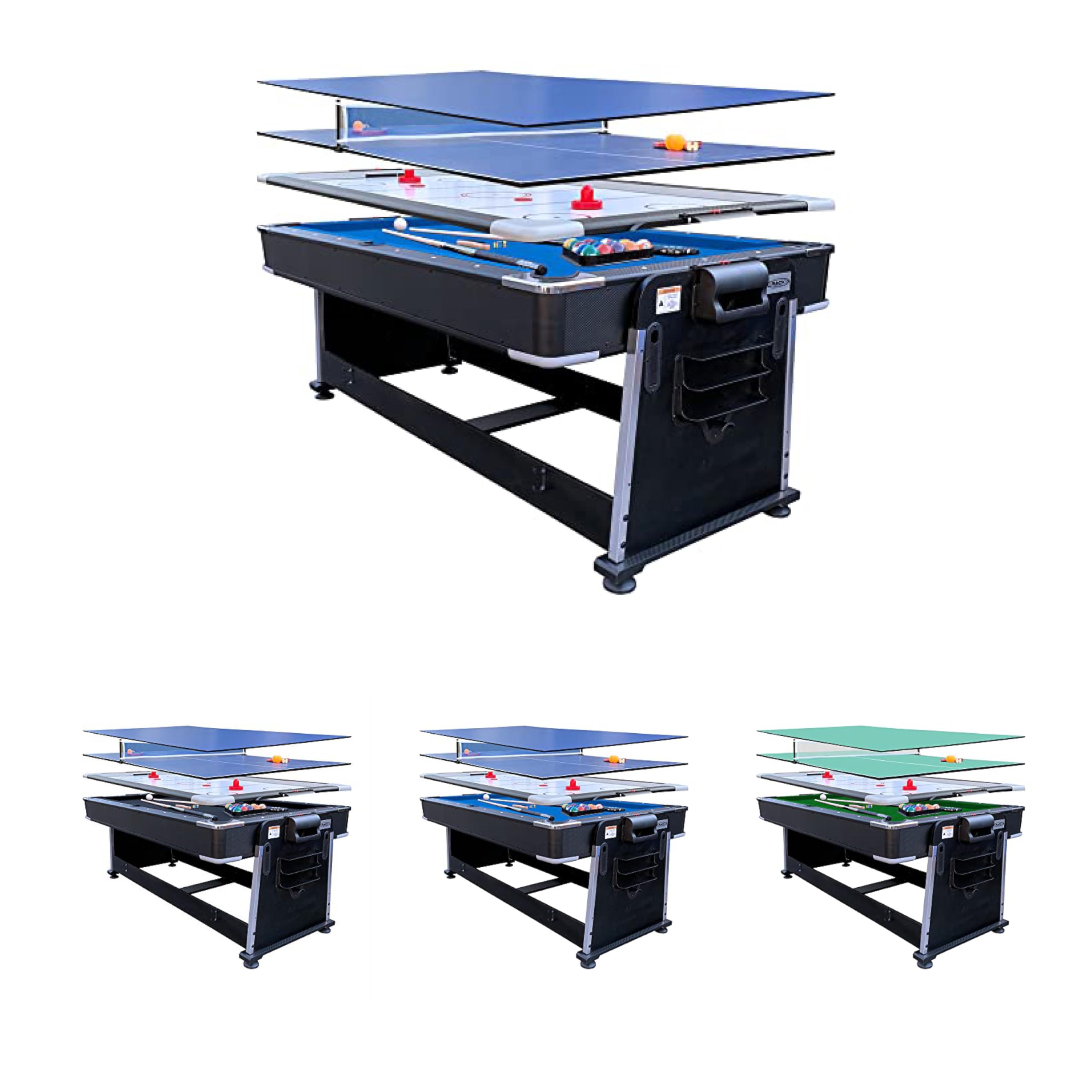 7-Foot 3-in-1 Multi-Game Swivel Table
