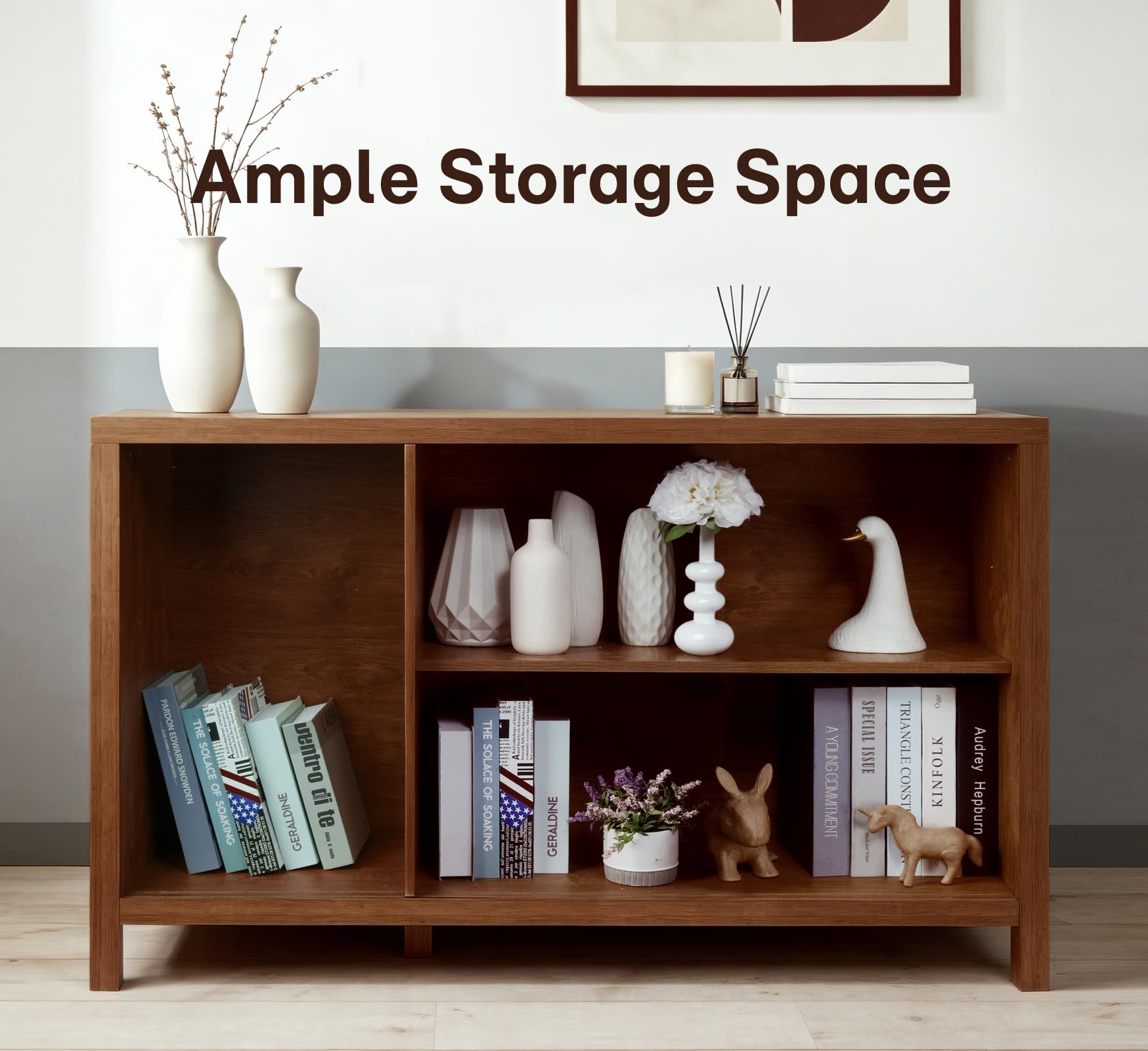 Fluted Sideboard Buffet Cabinet with Adjustable Shelves