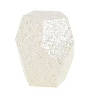 Hexagonal Mother of Pearl Accent Table