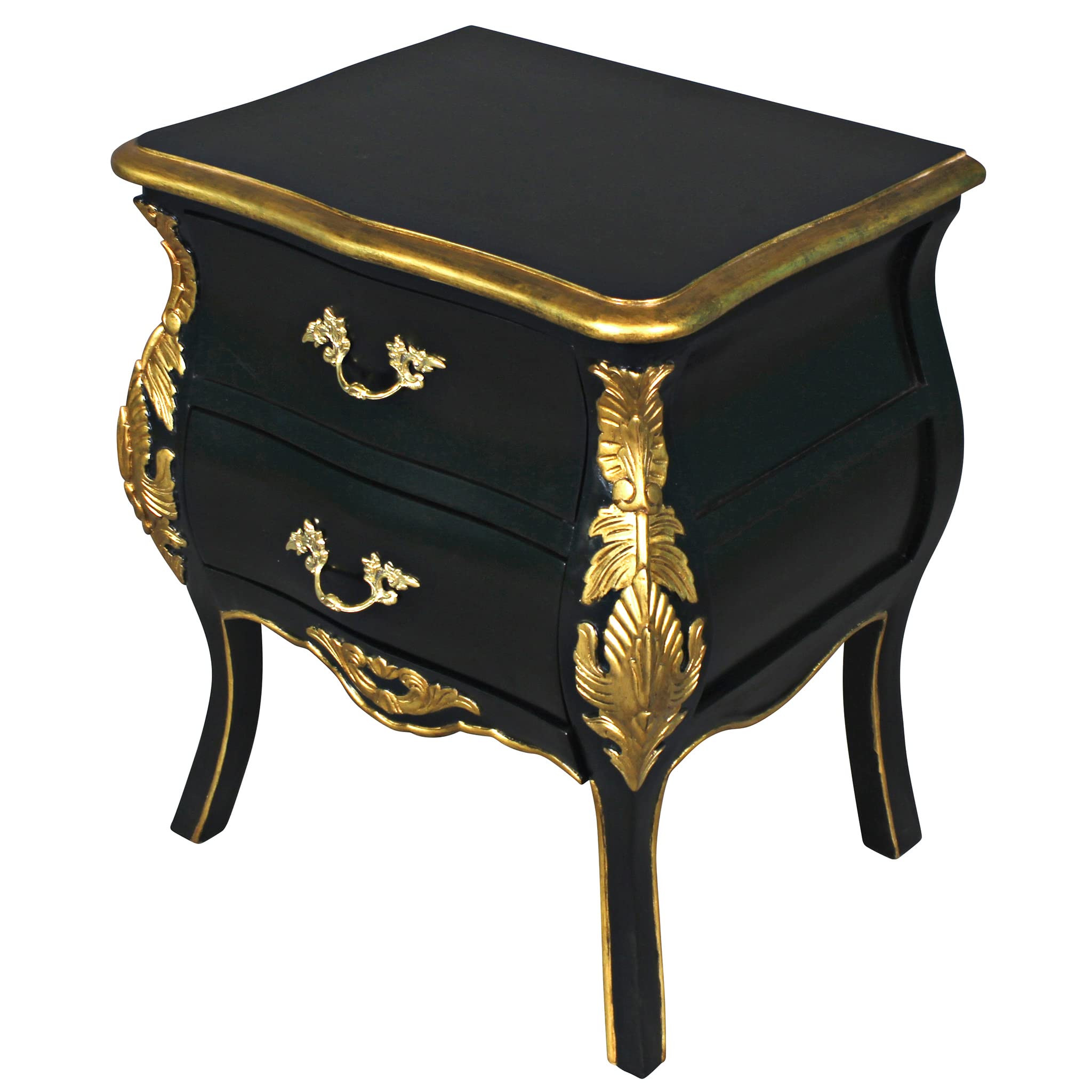 Rococo Bombe Nightstand with Secret Drawer