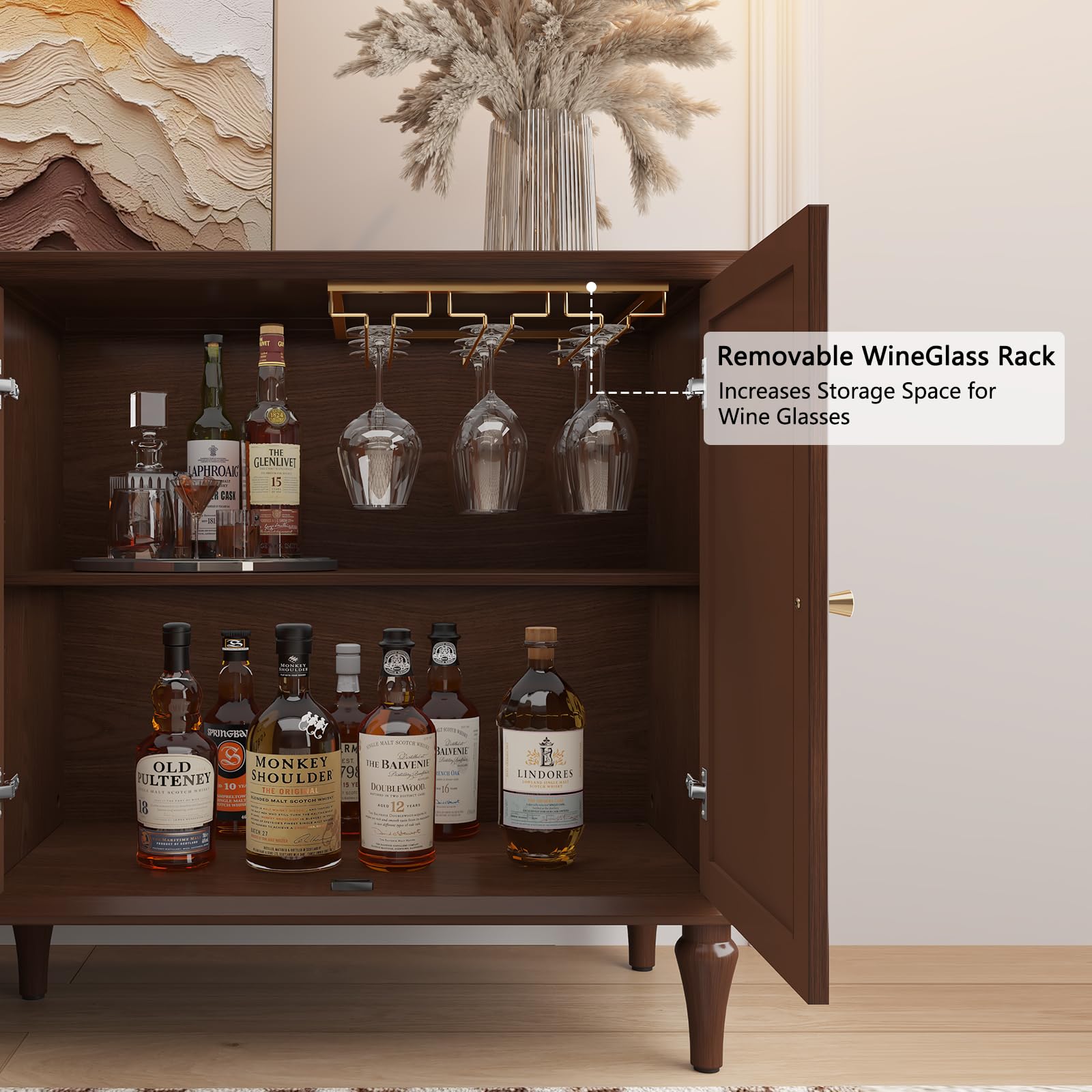 Mid-Century Modern Sideboard Buffet Cabinet with Storage