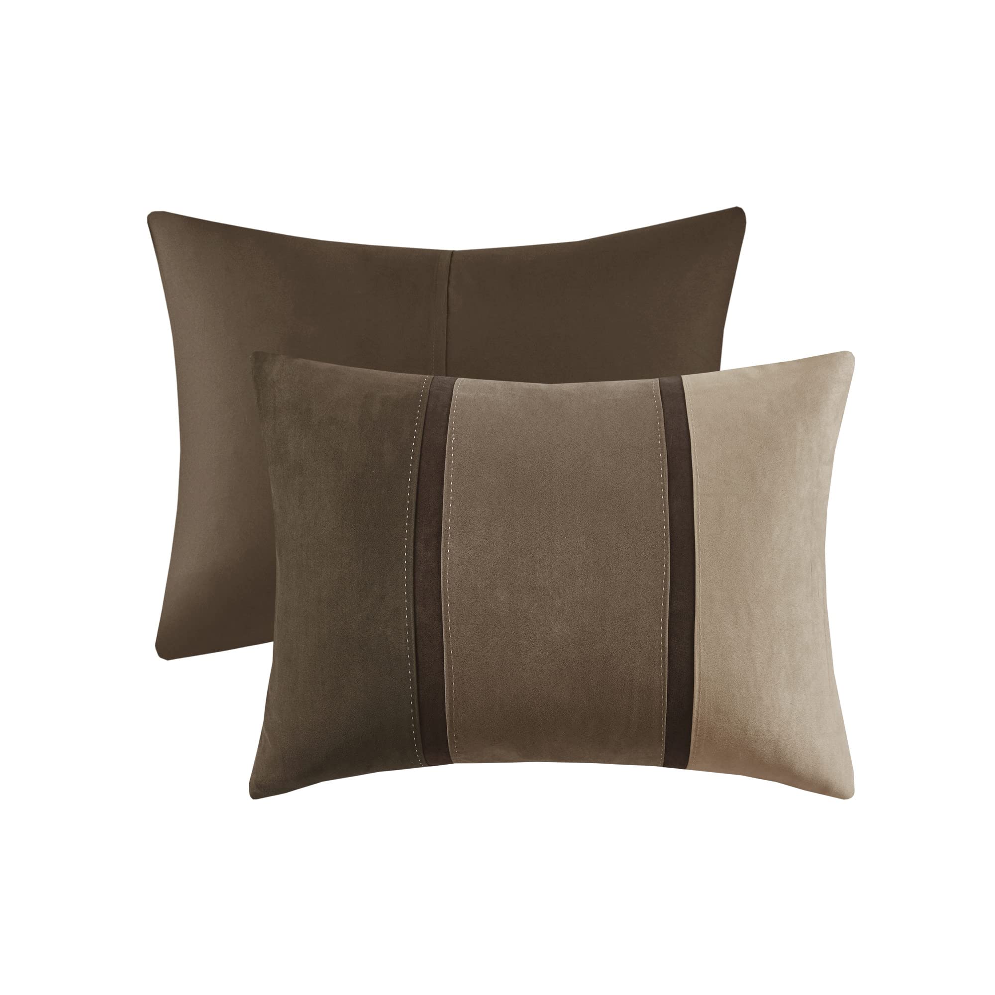 King Comforter Set 7-Piece Faux Suede