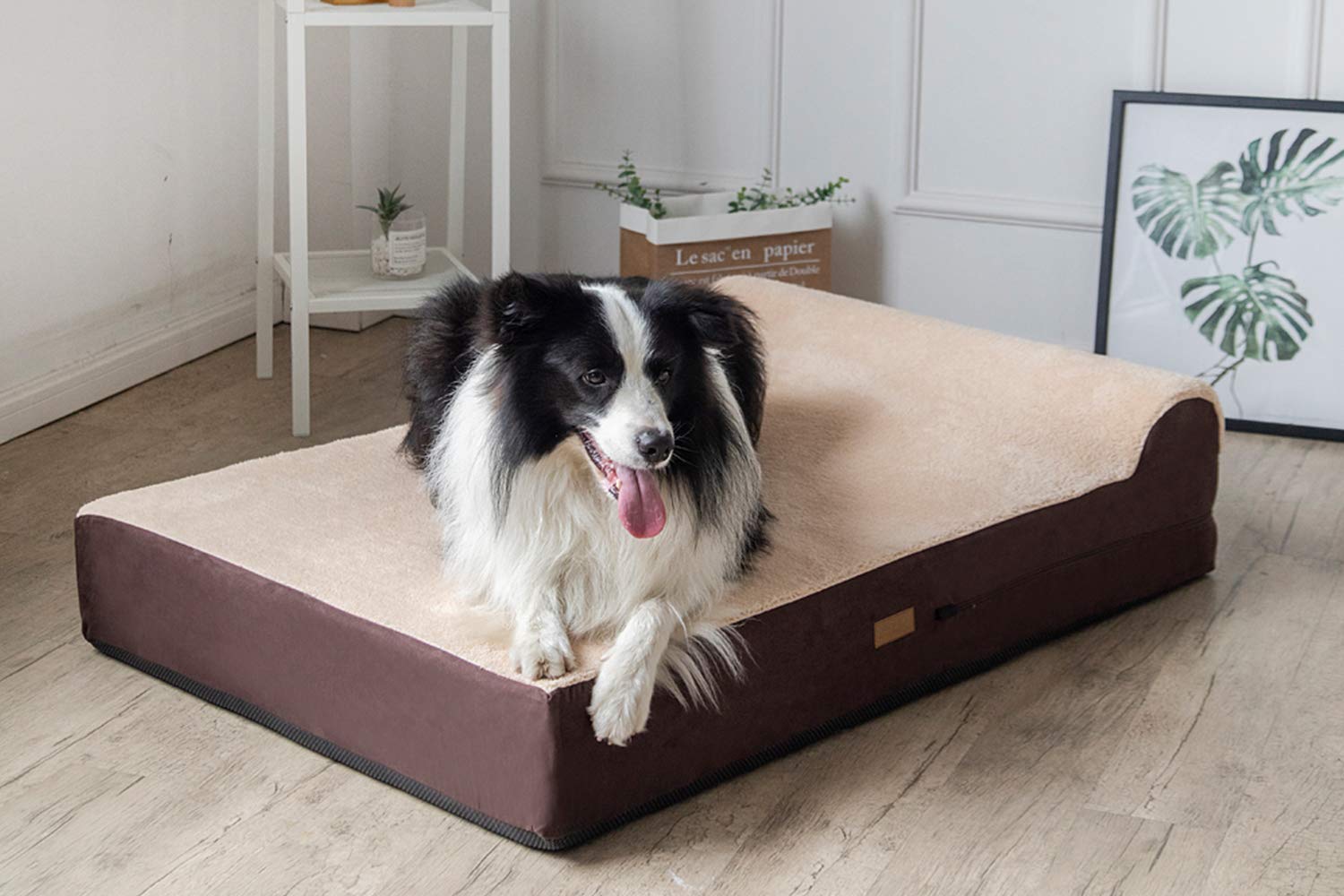 Extra Large Orthopedic Memory Foam Dog Bed with Pillow