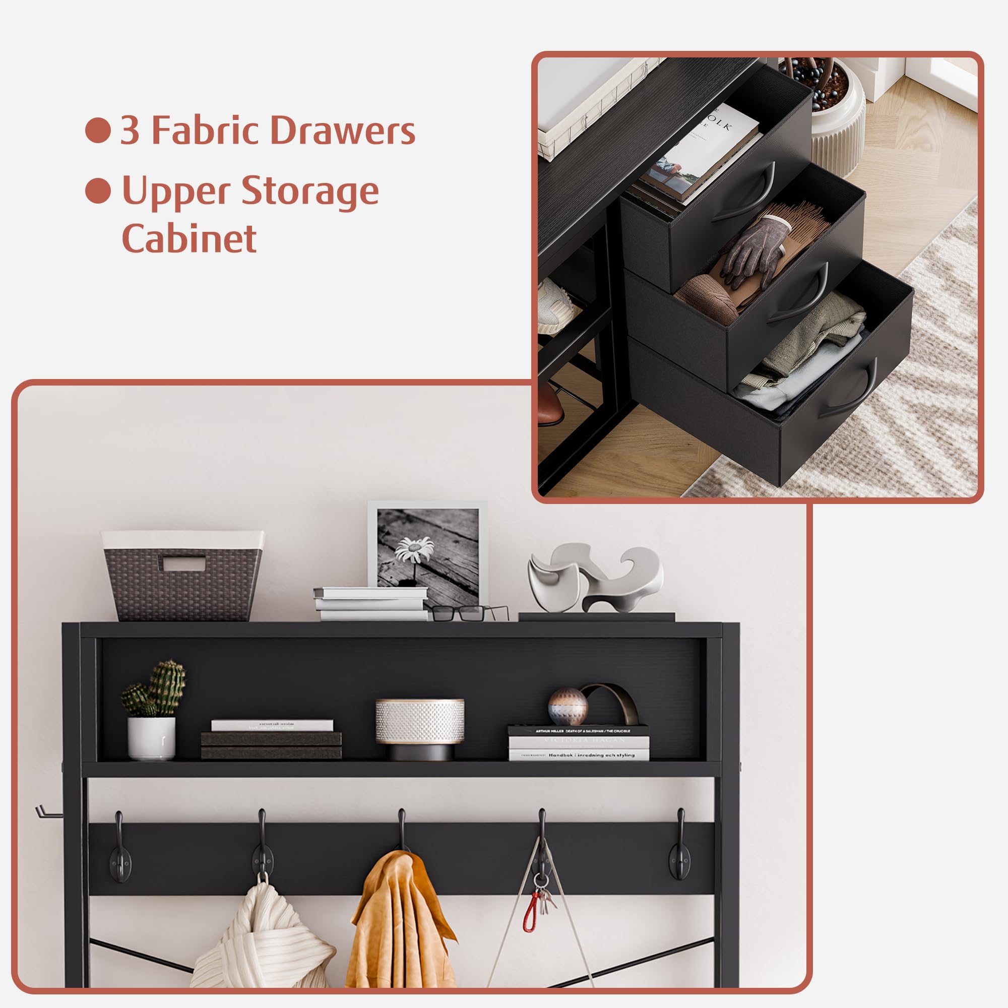 Hall Tree with Bench and Shoe Storage