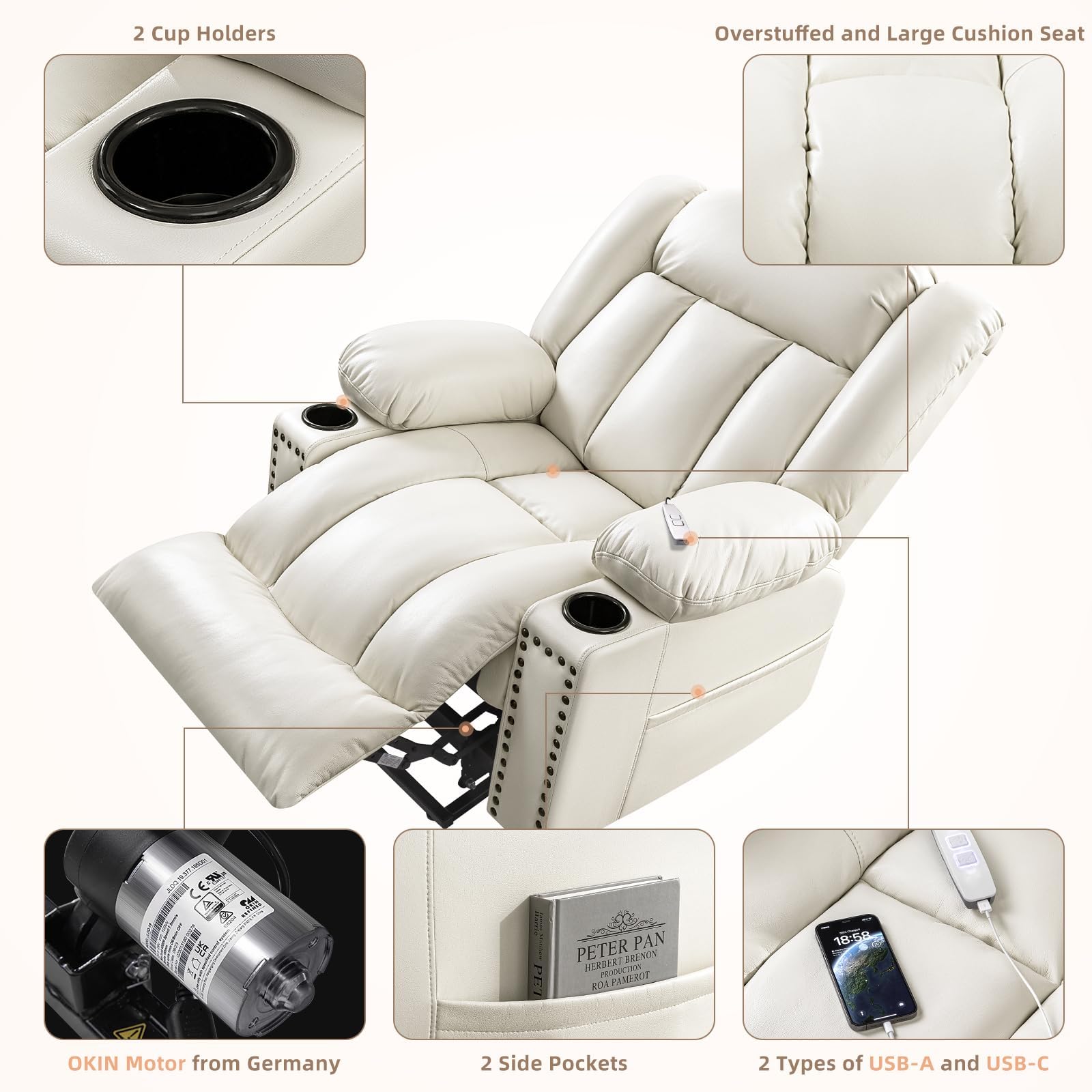Power Lift Recliner Chair with Massage