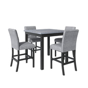 5 Piece Counter Height Dining Set Grey