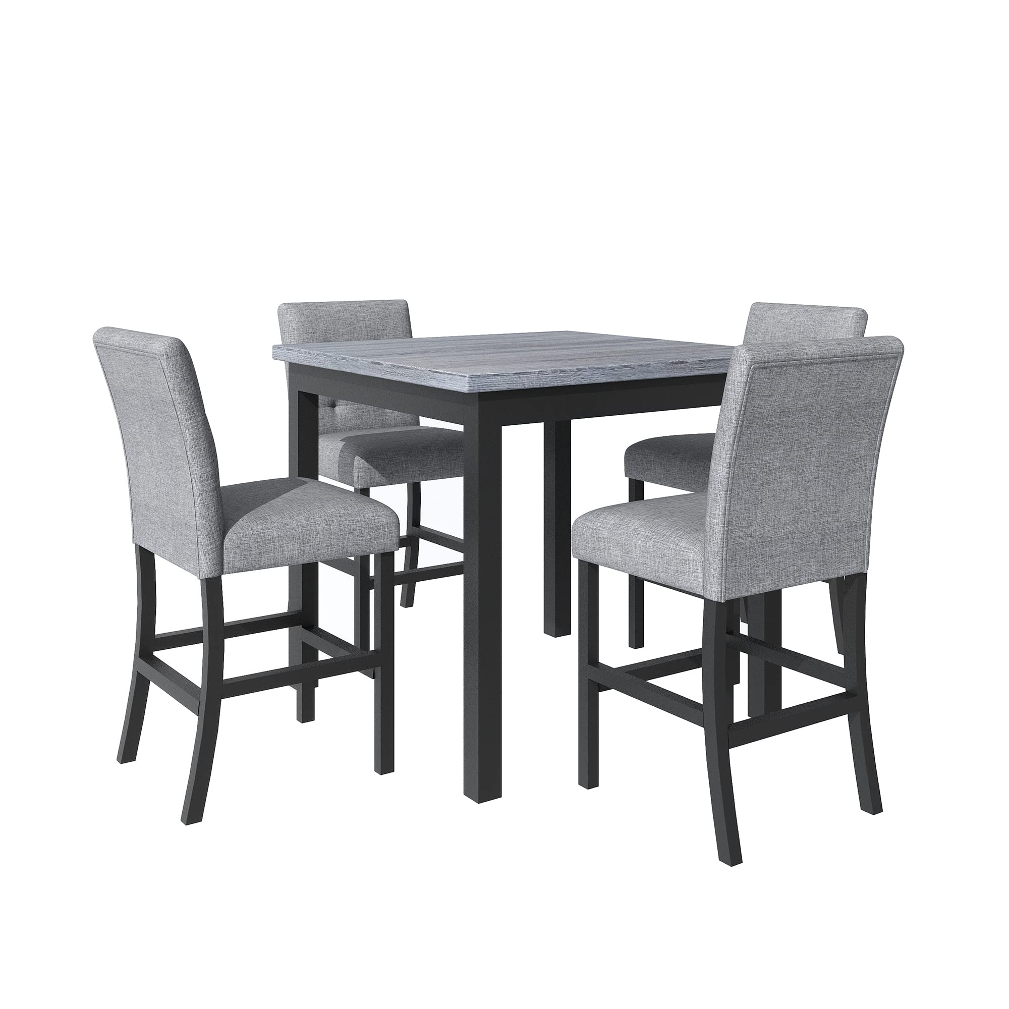 5 Piece Counter Height Dining Set Grey