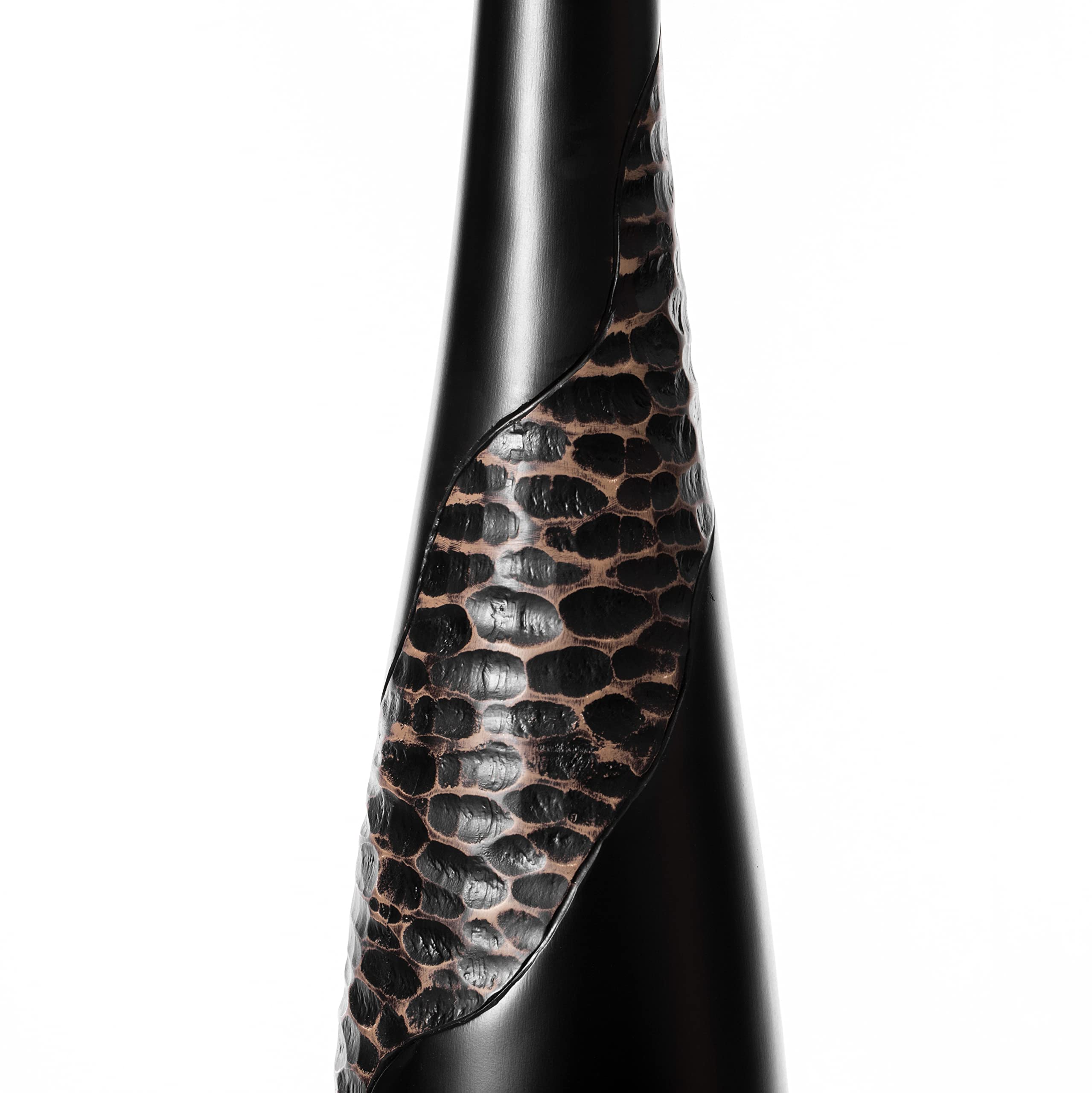 42 Inch Bottle Shape Floor Vase Brown Cobbled Stone Pattern