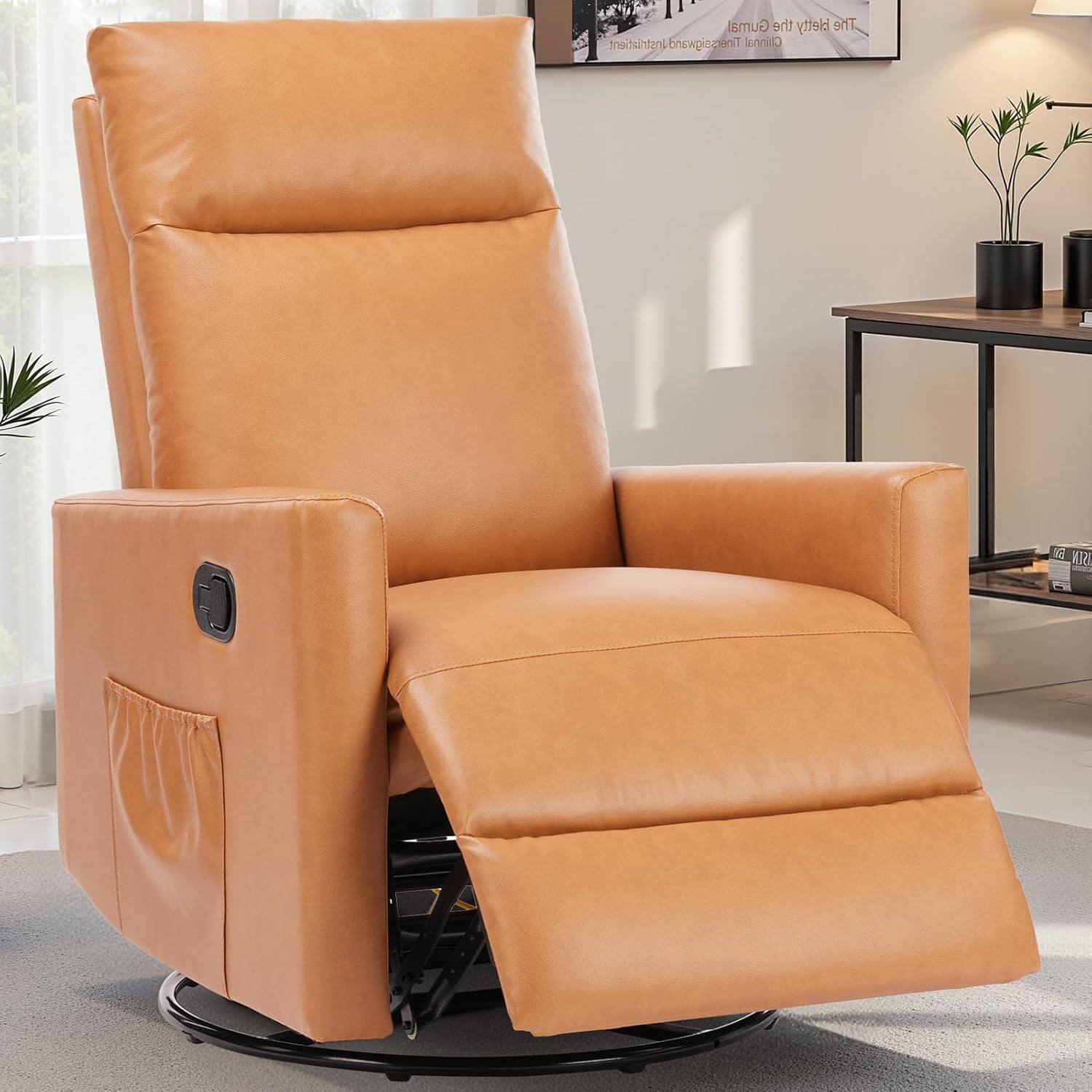 Recliner Chair with Lumbar Support and Adjustable Backrest